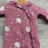 LS Side Snap Footed Outfit Ruffle NB
