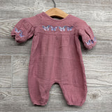 LS Muslin Outfit Embroidered Butterflies 3M