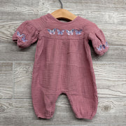 LS Muslin Outfit Embroidered Butterflies 3M