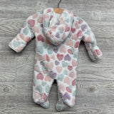 LS Plush Outfit W/ Hood Hearts 0-3M