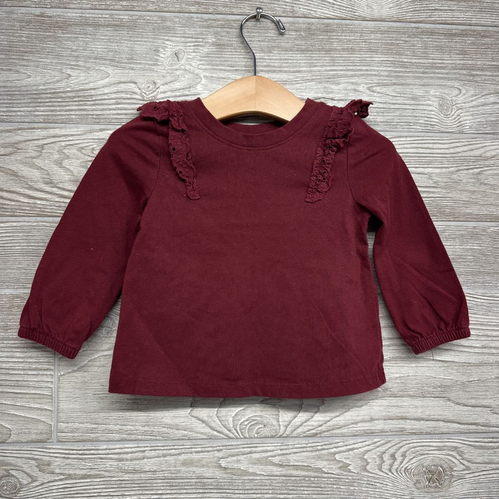 LS Shirt Eyelet Ruffles 18M