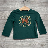 LS Shirt Deer Flowers 18M