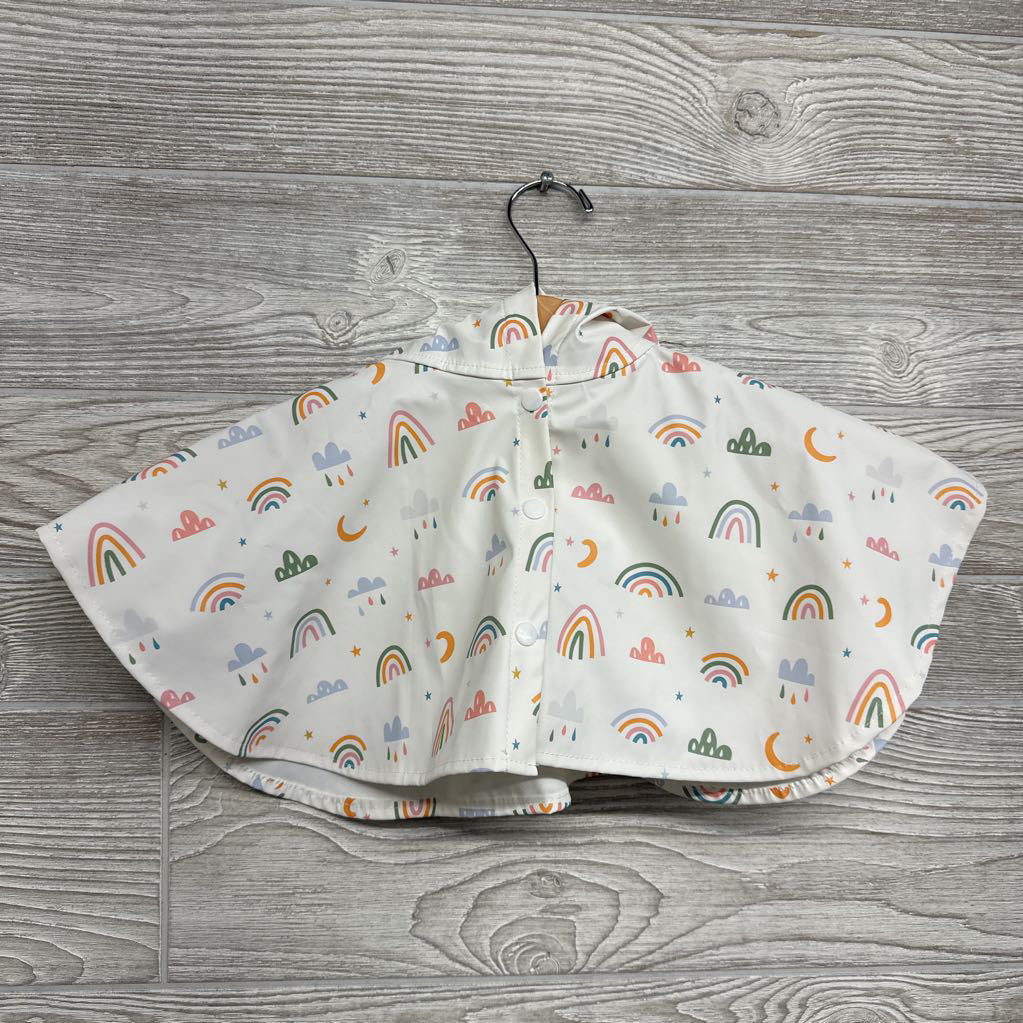 Rain Poncho Rainbows Clouds 0-6M