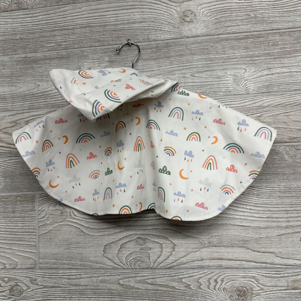 Rain Poncho Rainbows Clouds 0-6M