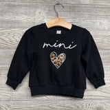 Crewneck Mini Animal Print Heart 18-24M