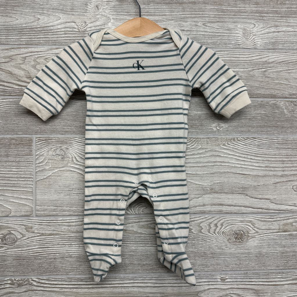 LS Footed Outfit Stripes 0-3M