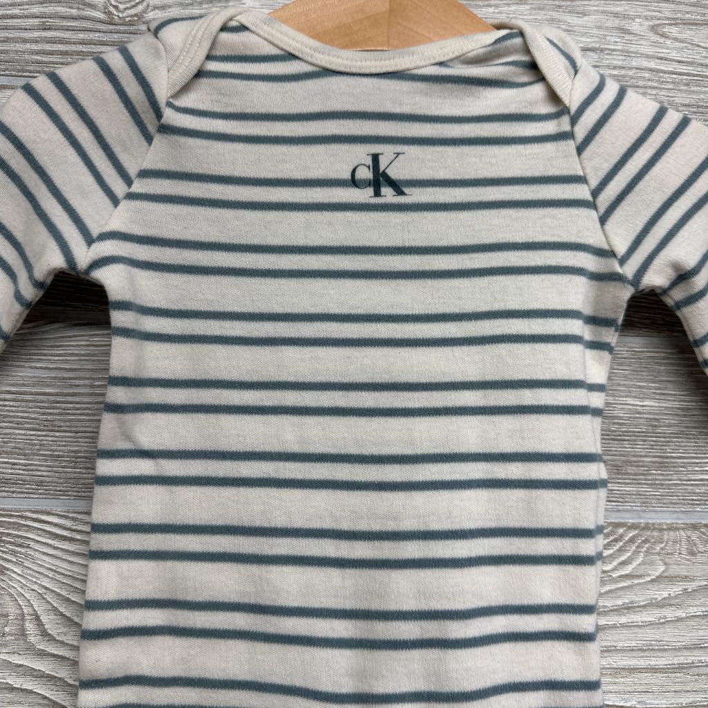 LS Footed Outfit Stripes 0-3M
