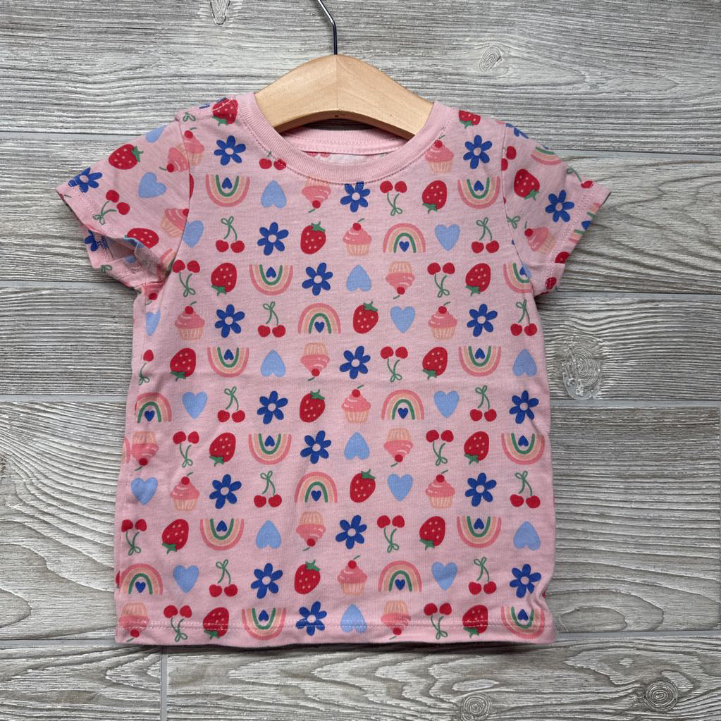 Shirt Rainbows Cherries Flowers 3T