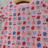 Shirt Rainbows Cherries Flowers 3T
