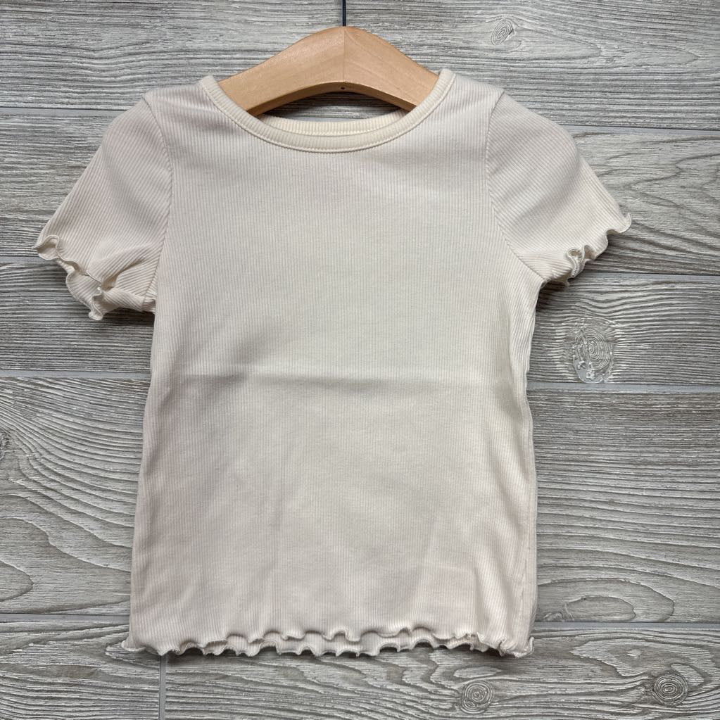 Ribbed Shirt Lettuce Trim 4T