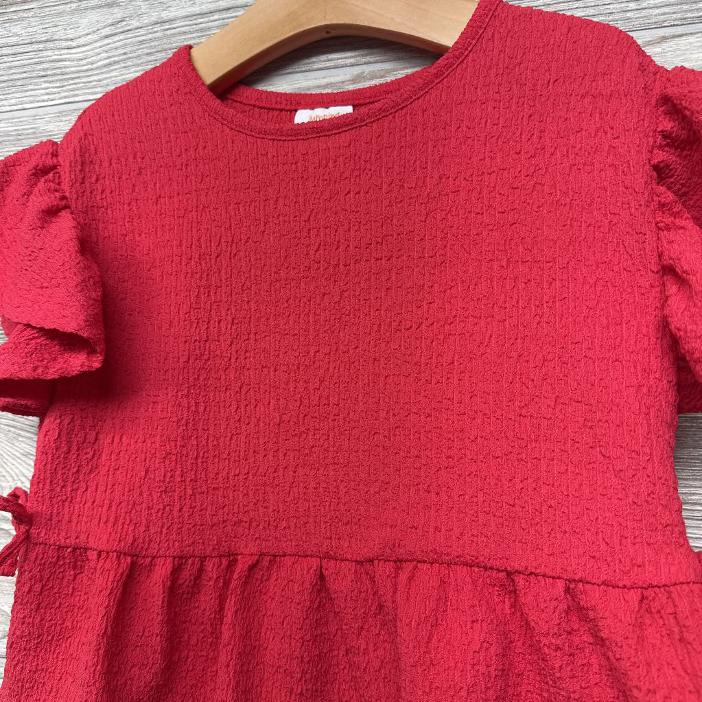 Textured Flutter Sleeve Peplum Shirt 4T