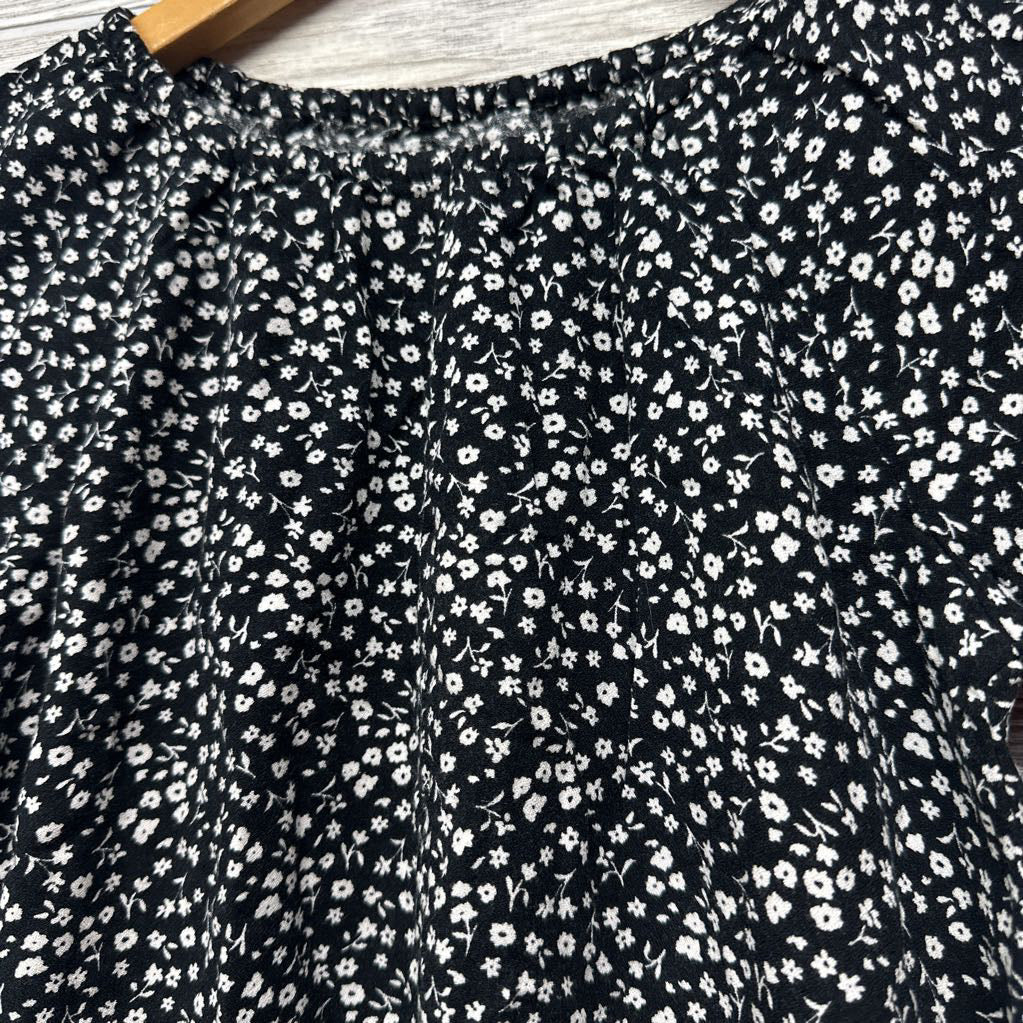 Puff Sleeve Shirt Flowers 8