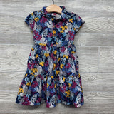 Button Up Dress Flowers Leopards 4T