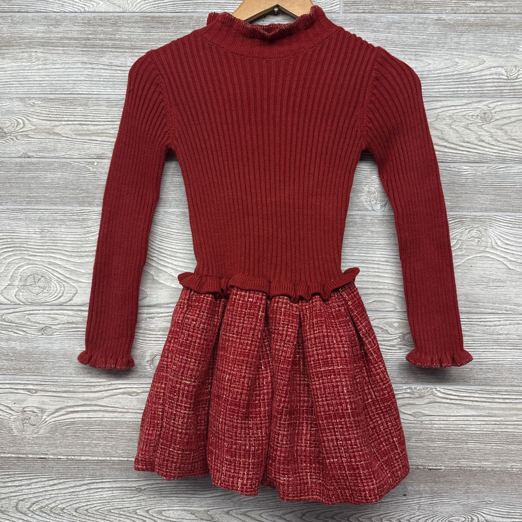 LS Tweed Skirt Sweater Dress 7-8
