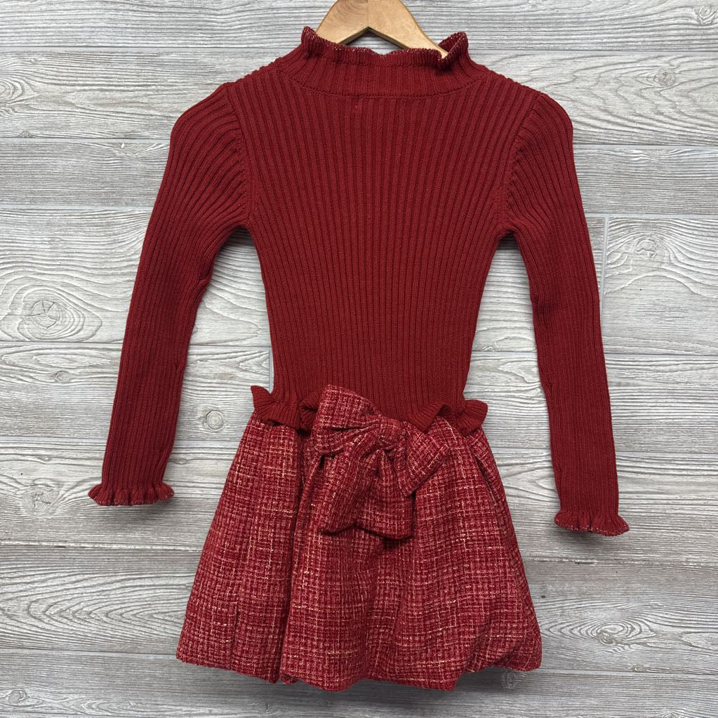 LS Tweed Skirt Sweater Dress 7-8