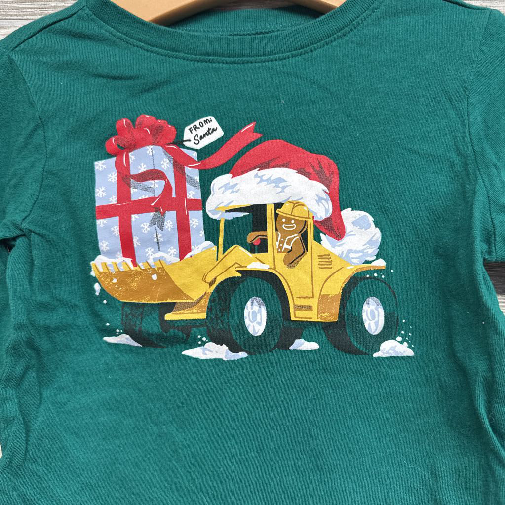 LS Shirt Gingerbread Digger Gift From Santa 3T