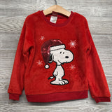 Plush Crewneck Sequin Santa Snoopy 6X