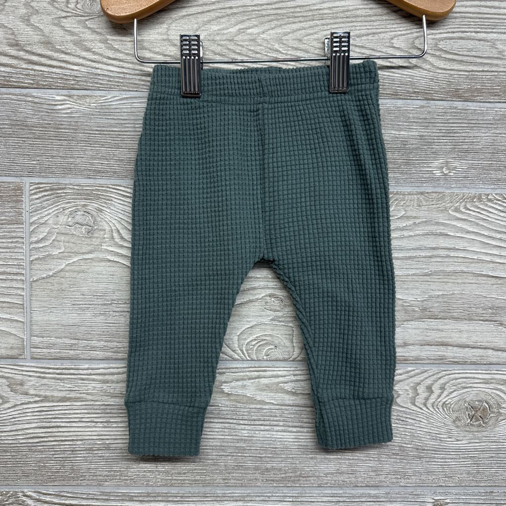 LS Waffle Knit Henley Shirt & Joggers 6M