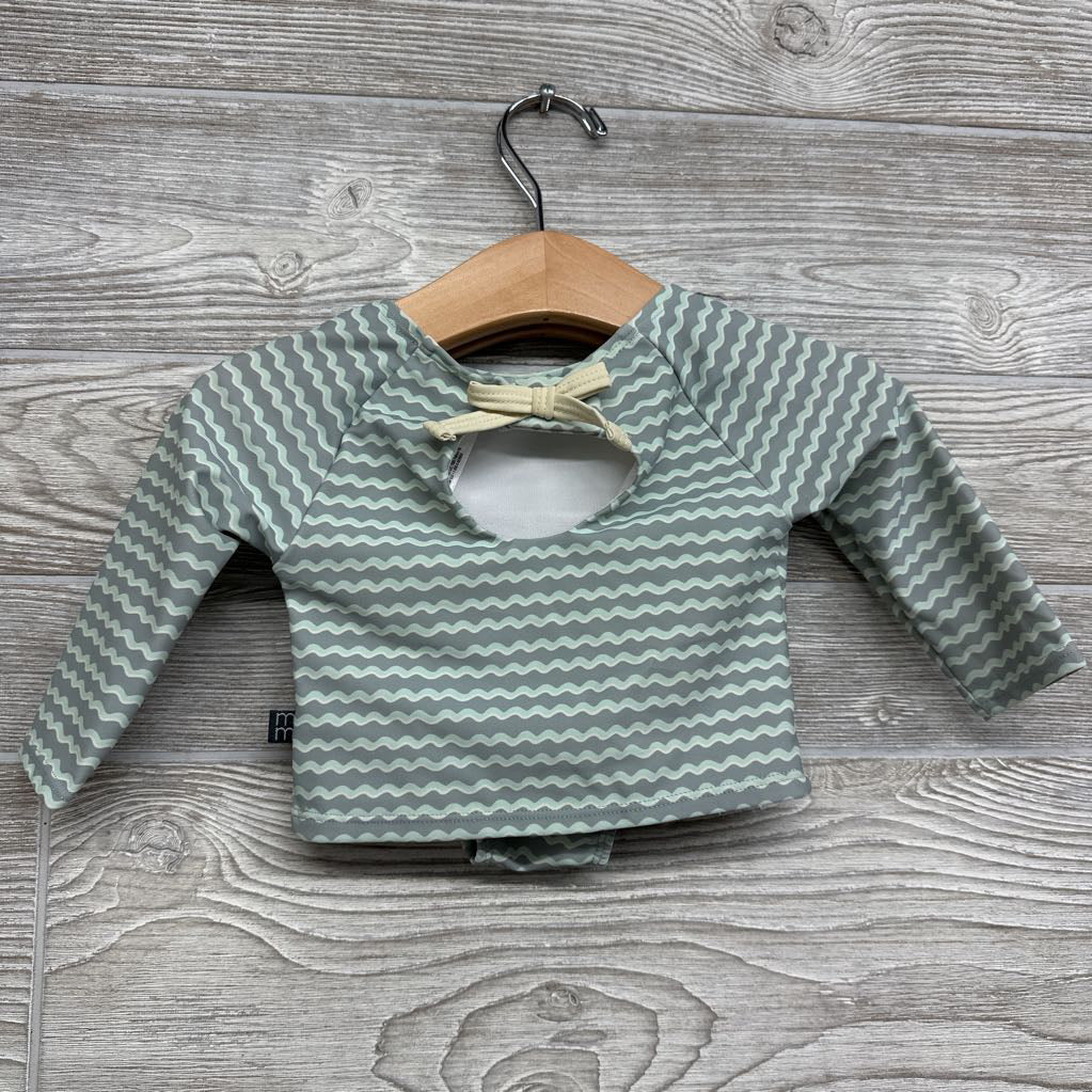 2 Pc LS Swimsuit Waves 3-6M