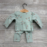 LS Ribbed Shirt & Leggings Cherries 0-3M