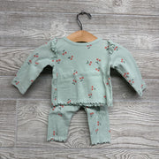LS Ribbed Shirt & Leggings Cherries 0-3M