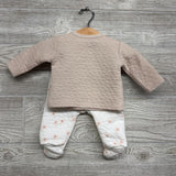 LS Quilted Side Snap Shirt Daddy's Girl Mommy's World & Footed Pants Flowers 0-3M