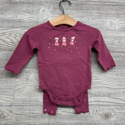 LS Bodysuit Fairies & Leggings Foil Stars 3-6M