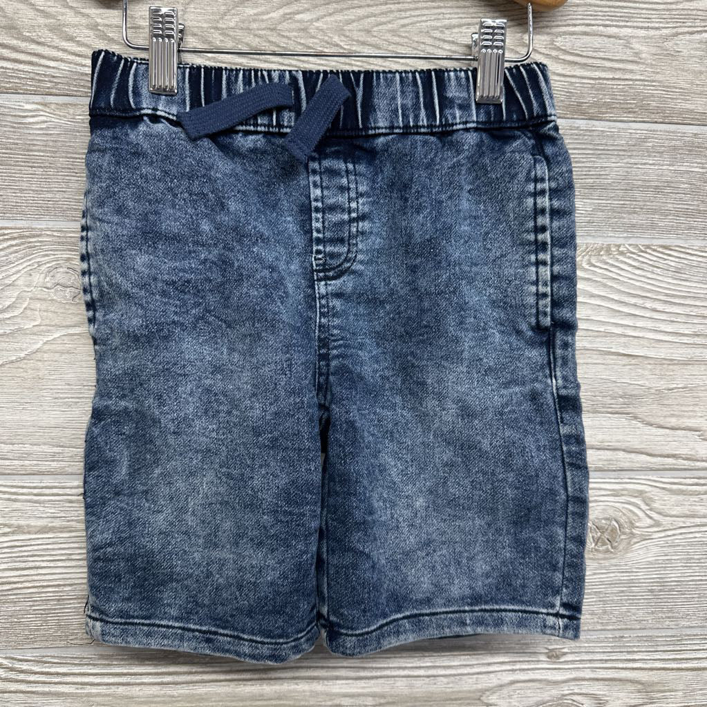 Knit Denim Drawstring Shorts 6