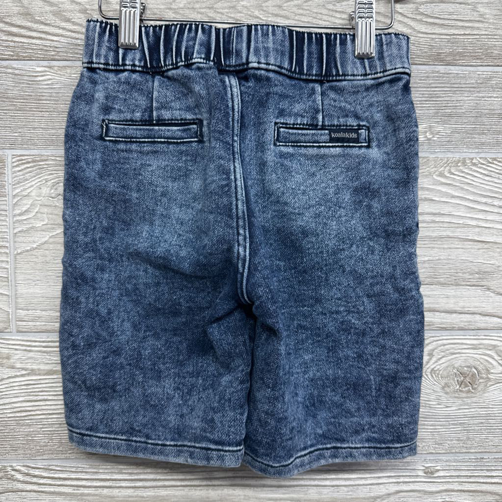 Knit Denim Drawstring Shorts 6