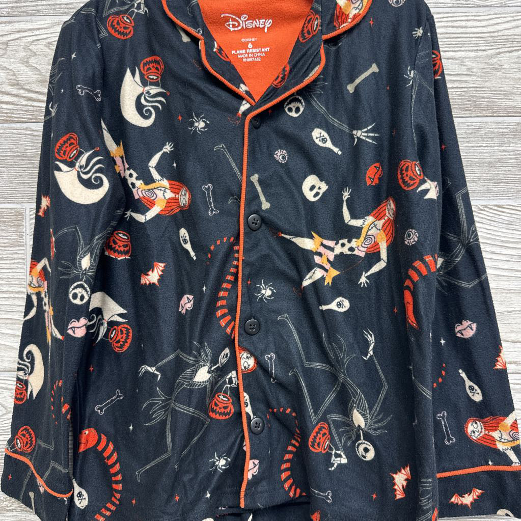 2 Pc LS Button Up PJs Jack Skellington Trick Or Treat 6