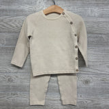 LS Knit Side Button Sweater & Pants 18M