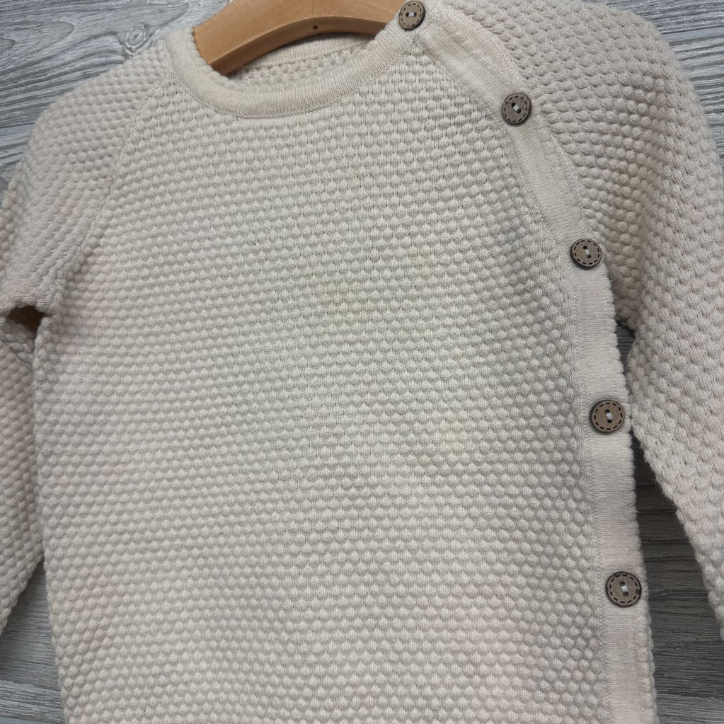 LS Knit Side Button Sweater & Pants 18M
