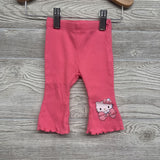 Crewneck Glitter & Ribbed Flare Pants Lettuce Trim 0-3M