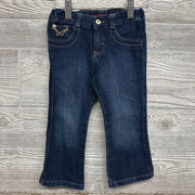 Flare Jeans Shimmer Embroidered Pockets 2T