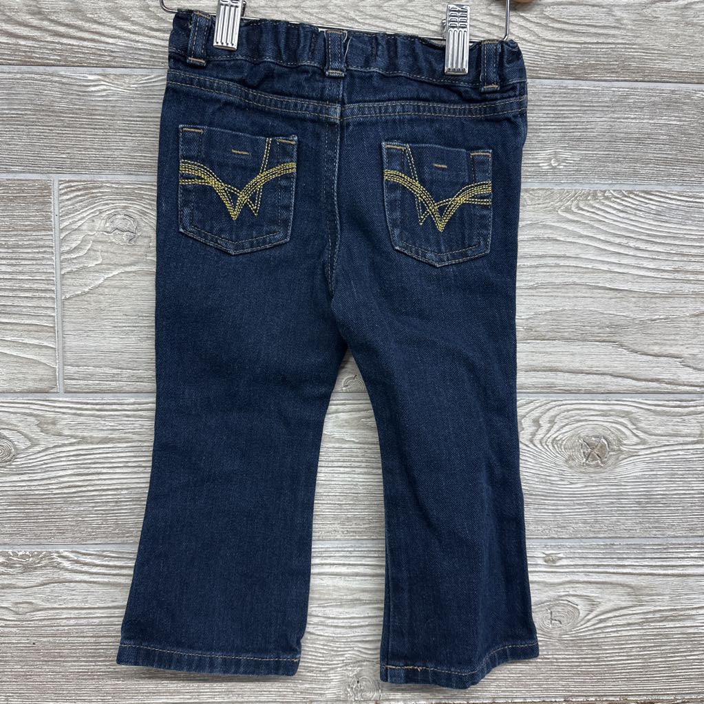 Flare Jeans Shimmer Embroidered Pockets 2T