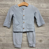 LS Button Up Shirt & Harem Joggers Stripes 6-9M