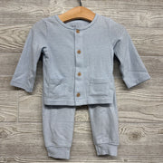 LS Button Up Shirt & Harem Joggers Stripes 6-9M