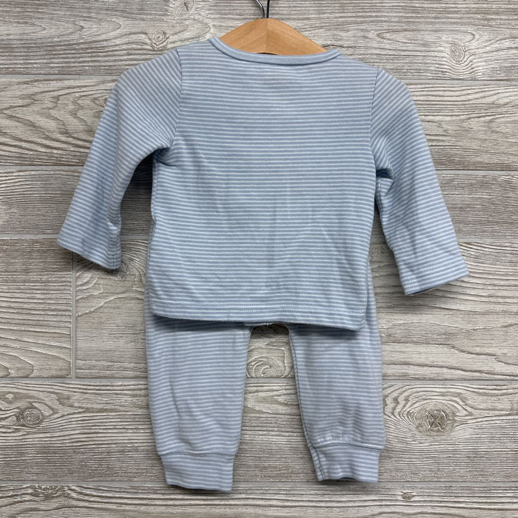 LS Button Up Shirt & Harem Joggers Stripes 6-9M