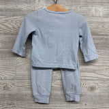 LS Button Up Shirt & Harem Joggers Stripes 6-9M