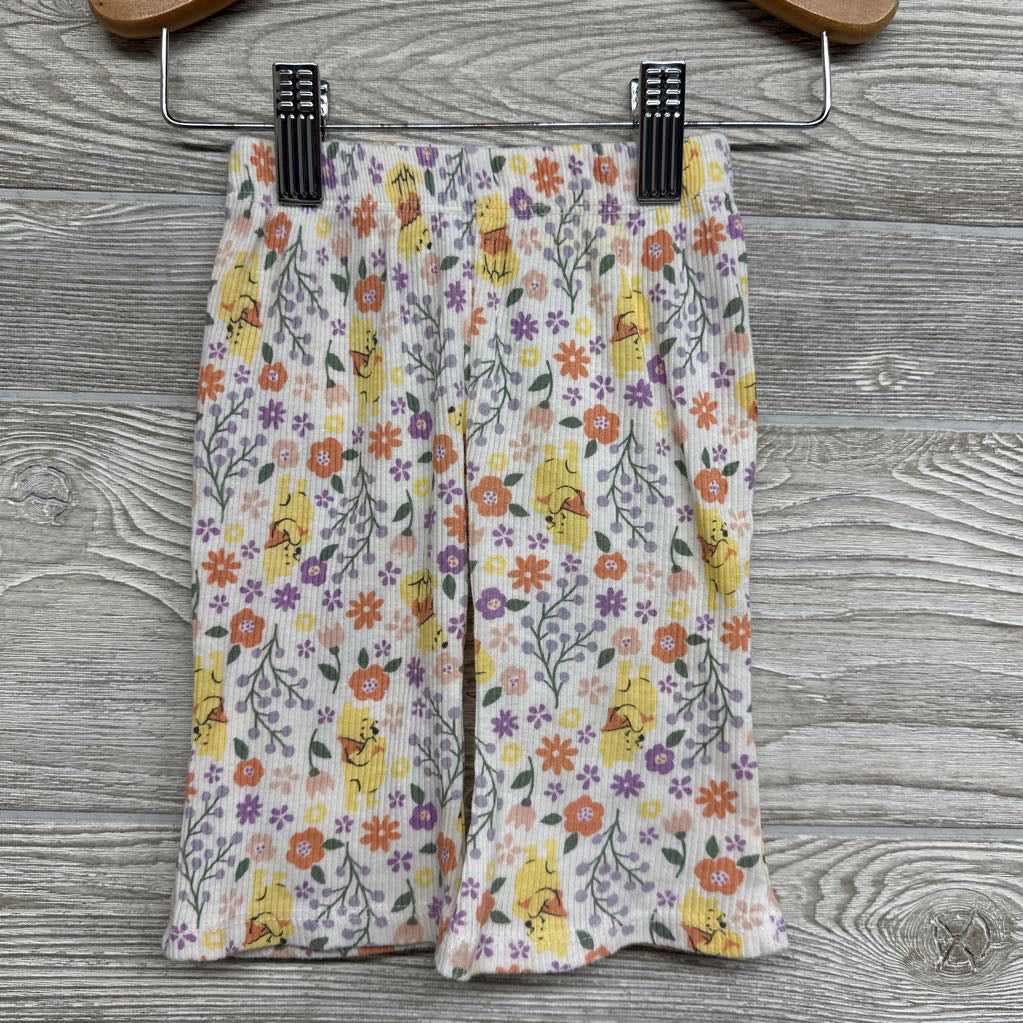Crewneck Winnie The Pooh & Ribbed Flare Pants Flowers 0-3M