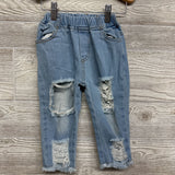 Pull On Distressed Jeans 2-3T