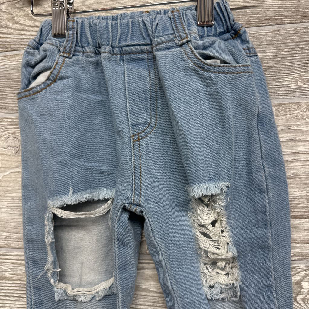 Pull On Distressed Jeans 2-3T