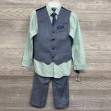 NEW Chambray Suit Vest, Tie, LS Button Up Dress Shirt & Dress Pants 8