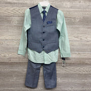 NEW Chambray Suit Vest, Tie, LS Button Up Dress Shirt & Dress Pants 8