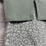 Ribbed Tank Dress Flowers & Wrap 5
