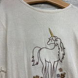 LS Hacci Shirt Unicorn Flowers 5T