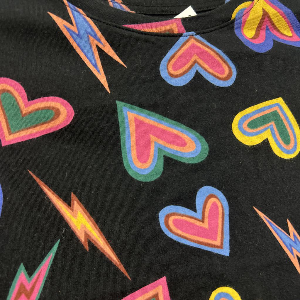 LS Shirt Hearts Lightning Bolts 6-7