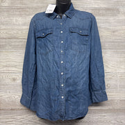 NEW Chambray Pearl Snap Western Shirt Small