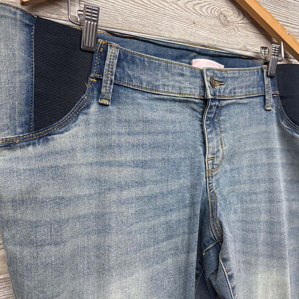 NEW Distressed Raw Hem Side Panel Jeans 16/XL