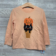 NEW LS Shirt Cat W/ Glitter Pumpkin 4t